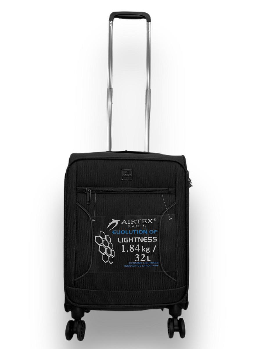 Чемодан тканевый Airtex 841 малый 4 колеса Черный (At00036)
