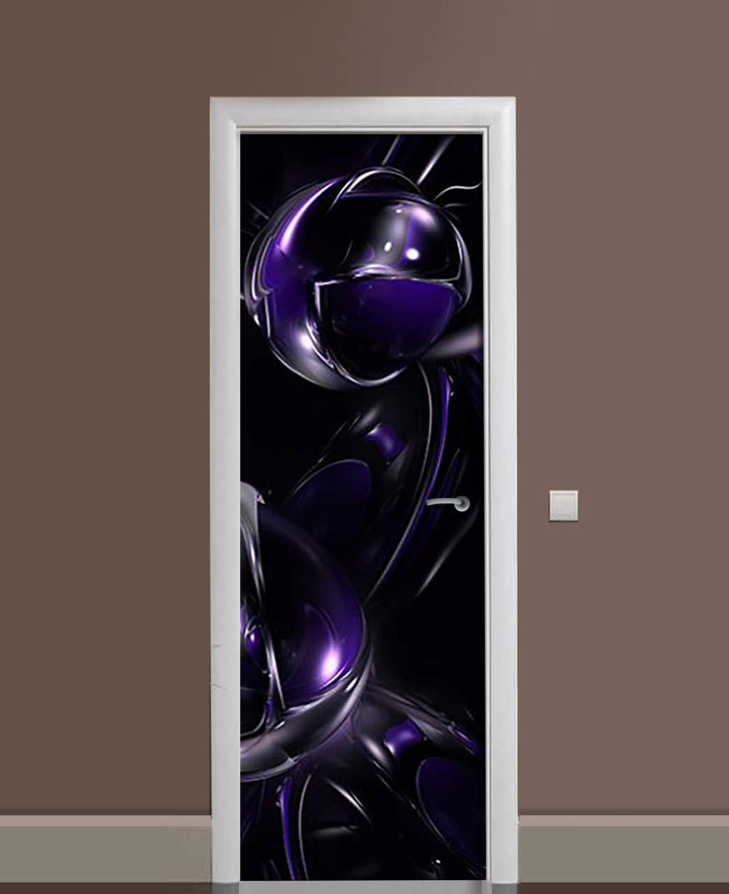 Наклейка 3D на дверь Zatarga "Загадки сапфира" виниловая 650х2000 мм