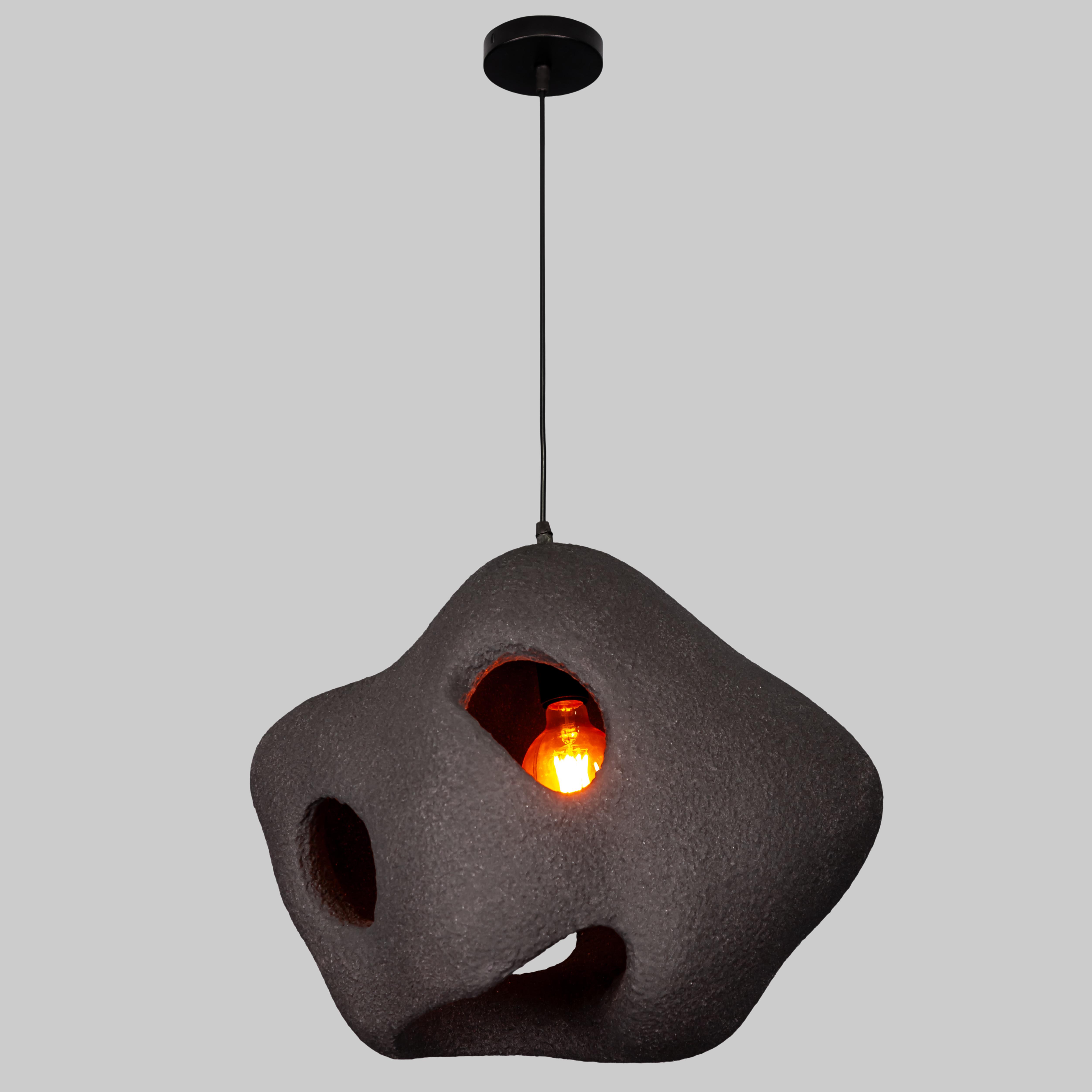Люстра гипсовая Wabi-Sabi 48 см Графитовый (909-XL3623 (480) BK)