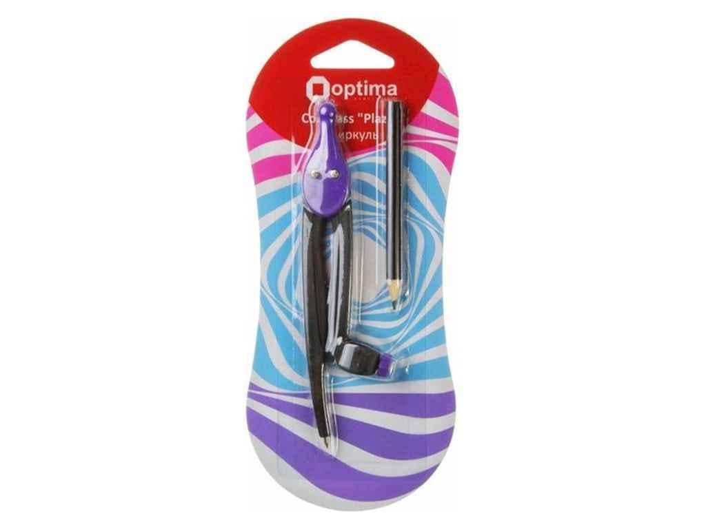 Циркуль OPTIMA Plazzy Optima для карандаша пластиковый Фиолетовый (O81480)