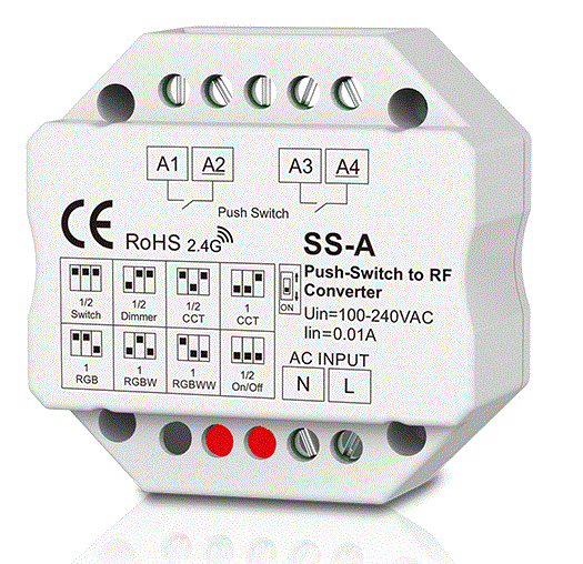 Конвертер LEDUA SS-A Push Switch to RF (17819)