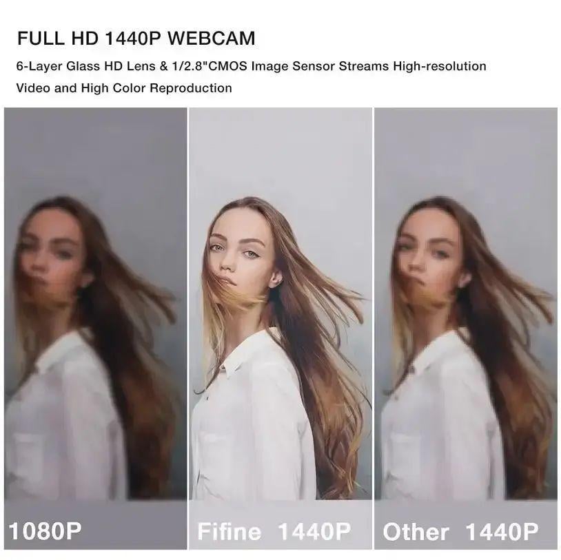 Вебкамера Fifine K420 2K 1440p зі штативом (2428203275) - фото 4