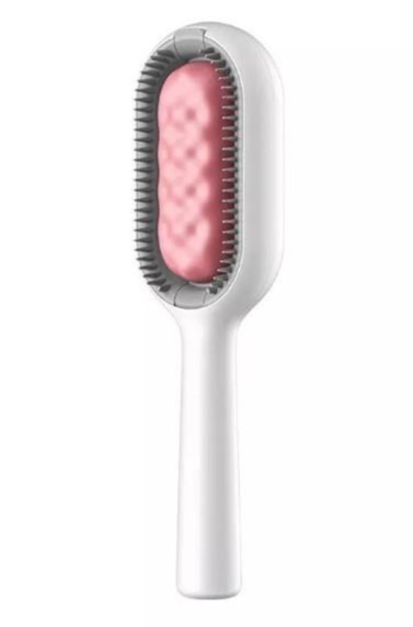 Щітка для вичісування вовни свійських тварин з масажем Pet Cleaning Comb W28 Pink (23187147)