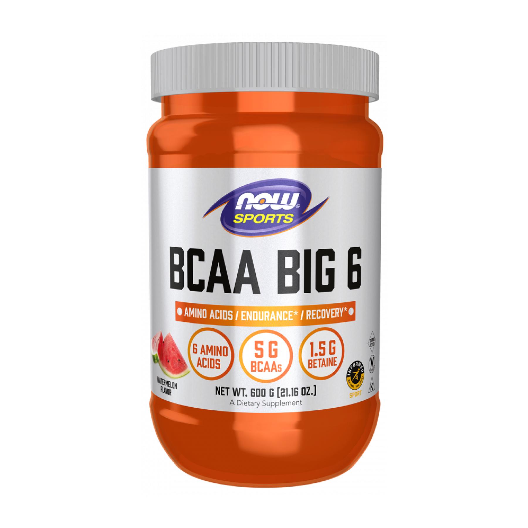 Аминокислоты Now Foods BCAA Big 6 Powder 600 г Watermelon (29661)