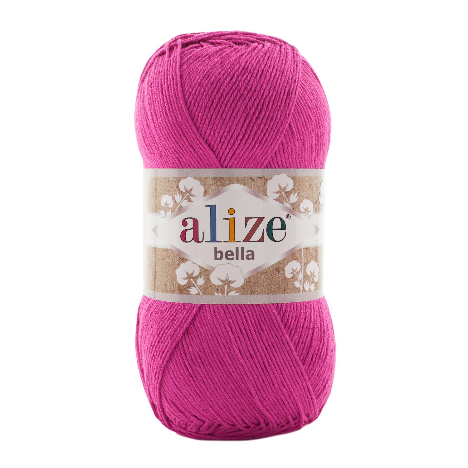 Пряжа Alize Bella 100 822 фуксія (7573)