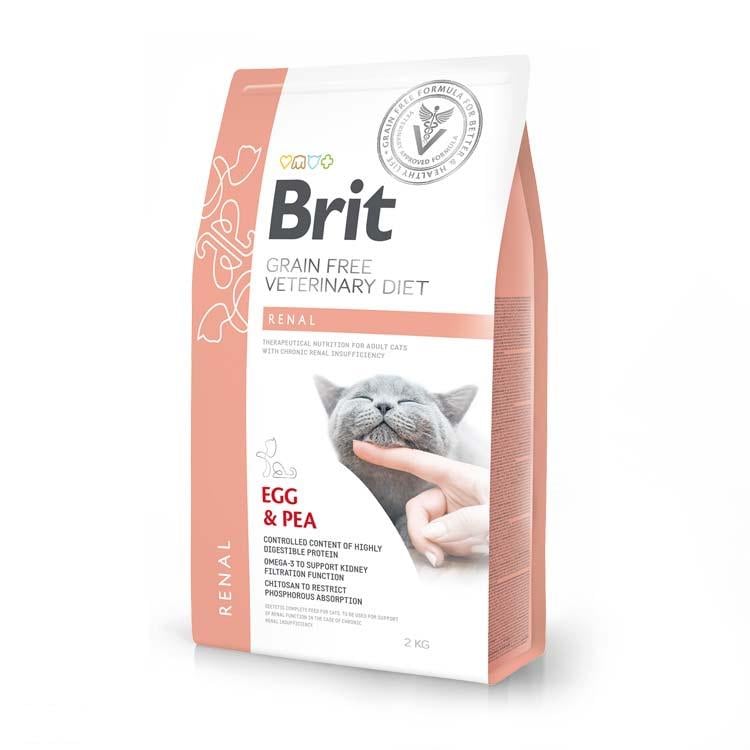 Сухой корм Brit GF Veterinary Diet Cat Renal для кошек с нарушенной функцией почек и хронической почечной недостаточностью 2 кг