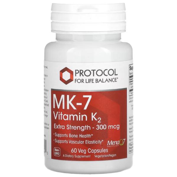 Витамин K Protocol for Life Balance MK-7 Vitamin K2 60 вег. капс. (23713029)