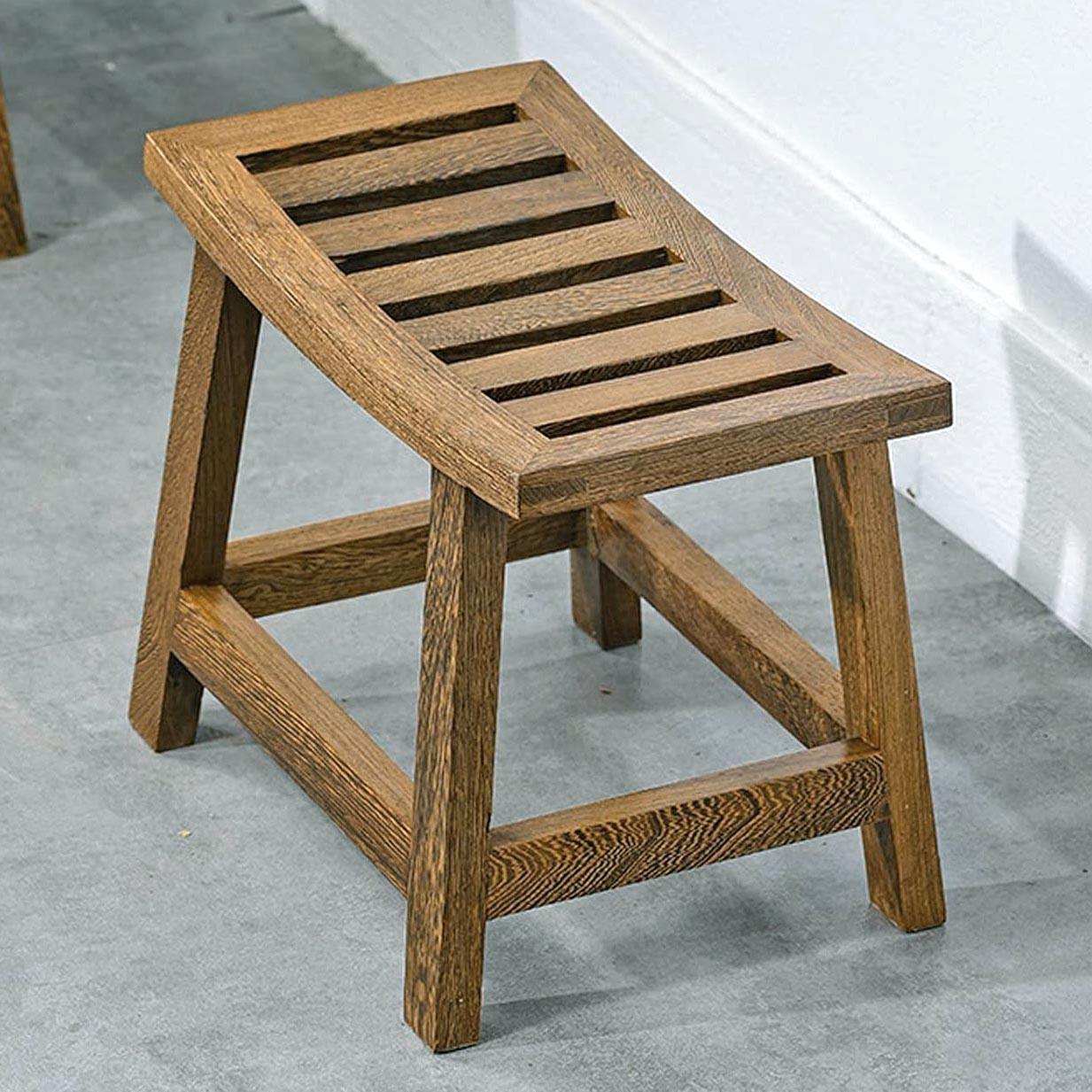 Табурет для ванной из дерева Соролид Корица (ТВН-006533)