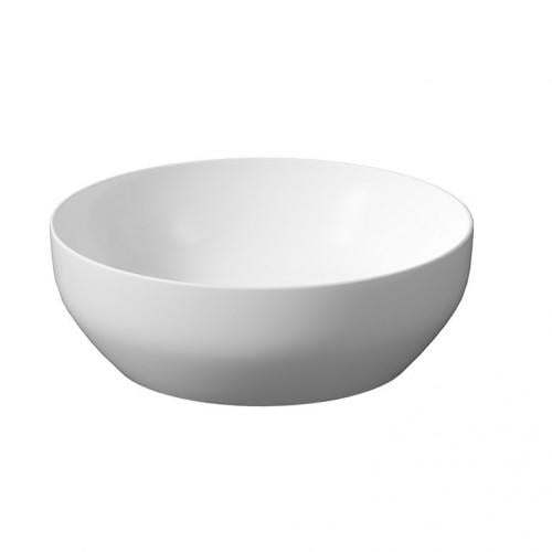 Умивальник на стільницю наклданий круглий Cersanit LARGA 40x40 см Білий матовий (K677-018)