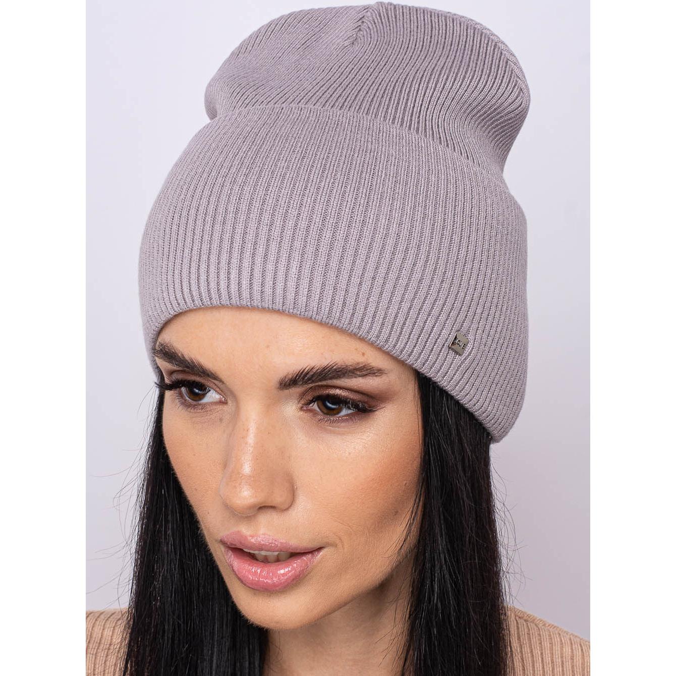 Шапка женская шерстяная Leks Факт one size оловянный