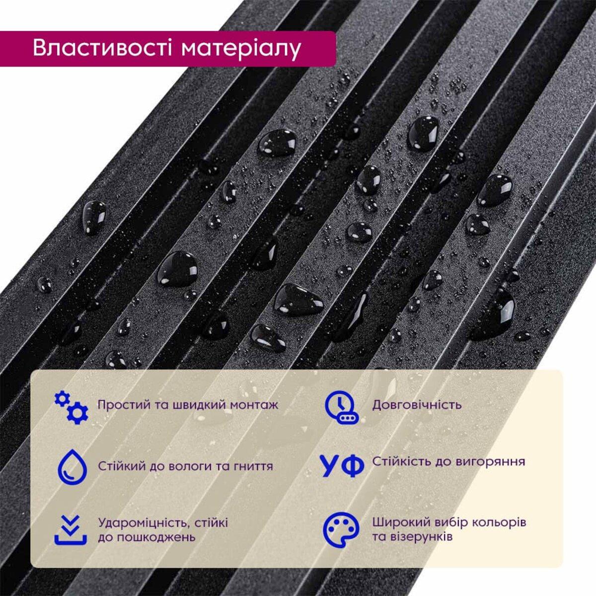 Рельс декоративный WPC стеновой 3000х160х23 мм Антрацит (SW-00001532) - фото 4 Рельс декоративный WPC стеновой 3000х160х23 мм Антрацит (SW-00001532) - фото 4