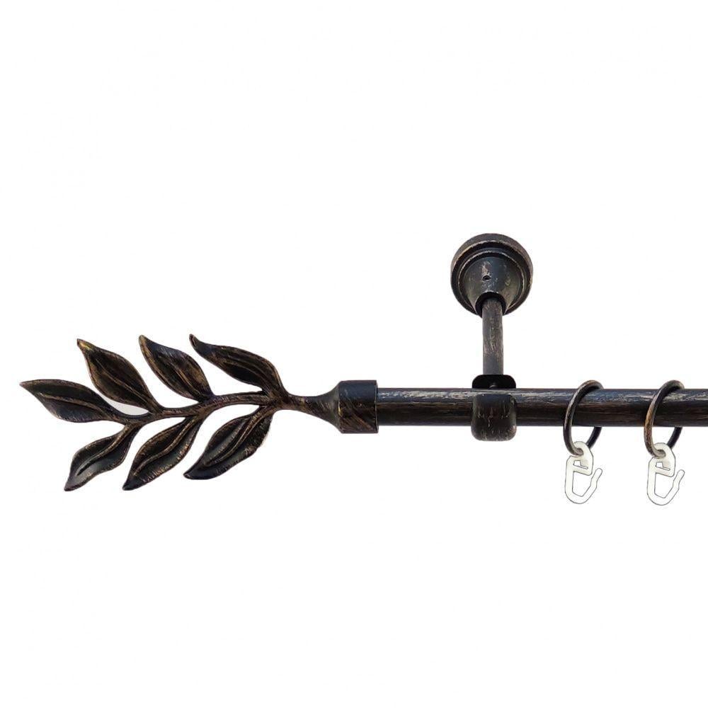 Карниз для штор Orvit Лавр однорядный гладкий 16 мм 300 см Черное золото (5467979)