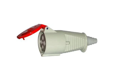 Силова розетка E.NEXT 3P+PE 16А 400 В переносна IP44 Червоний (2627-326)