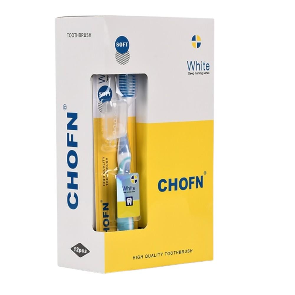 Набор зубных щеток CHOFN R100639 для чувствительных десен 12 шт. 18,5 см Разноцветный (29079528)