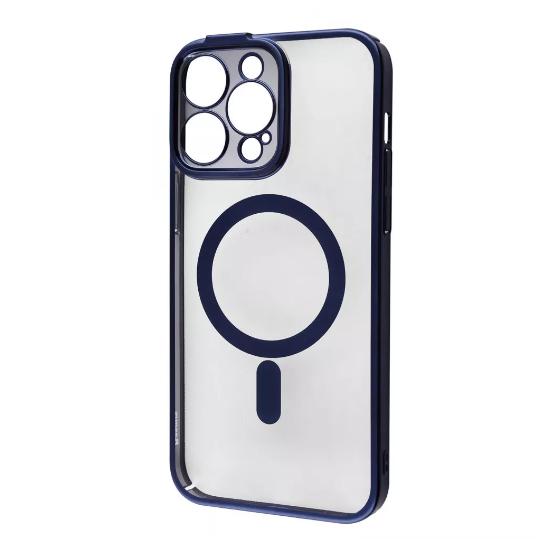 Чохол для телефона Baseus Glitter Case with Magnetic Ring у комплекті скло - iPhone 14 blue (376190004)