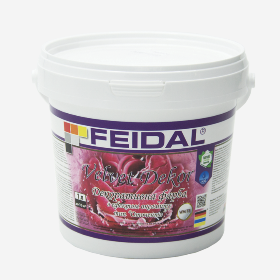 Фарба декоративна інтер'єрна Feidal Velvet Dekor 1 л Білий (27581964)
