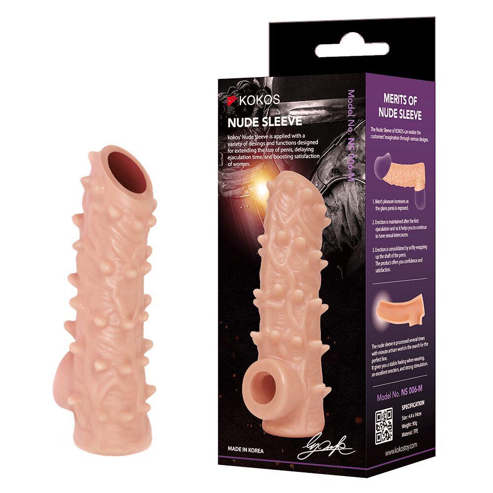 Насадка на член Kokos Nude Sleeve NS 006 S с открытой головкой (36396511)