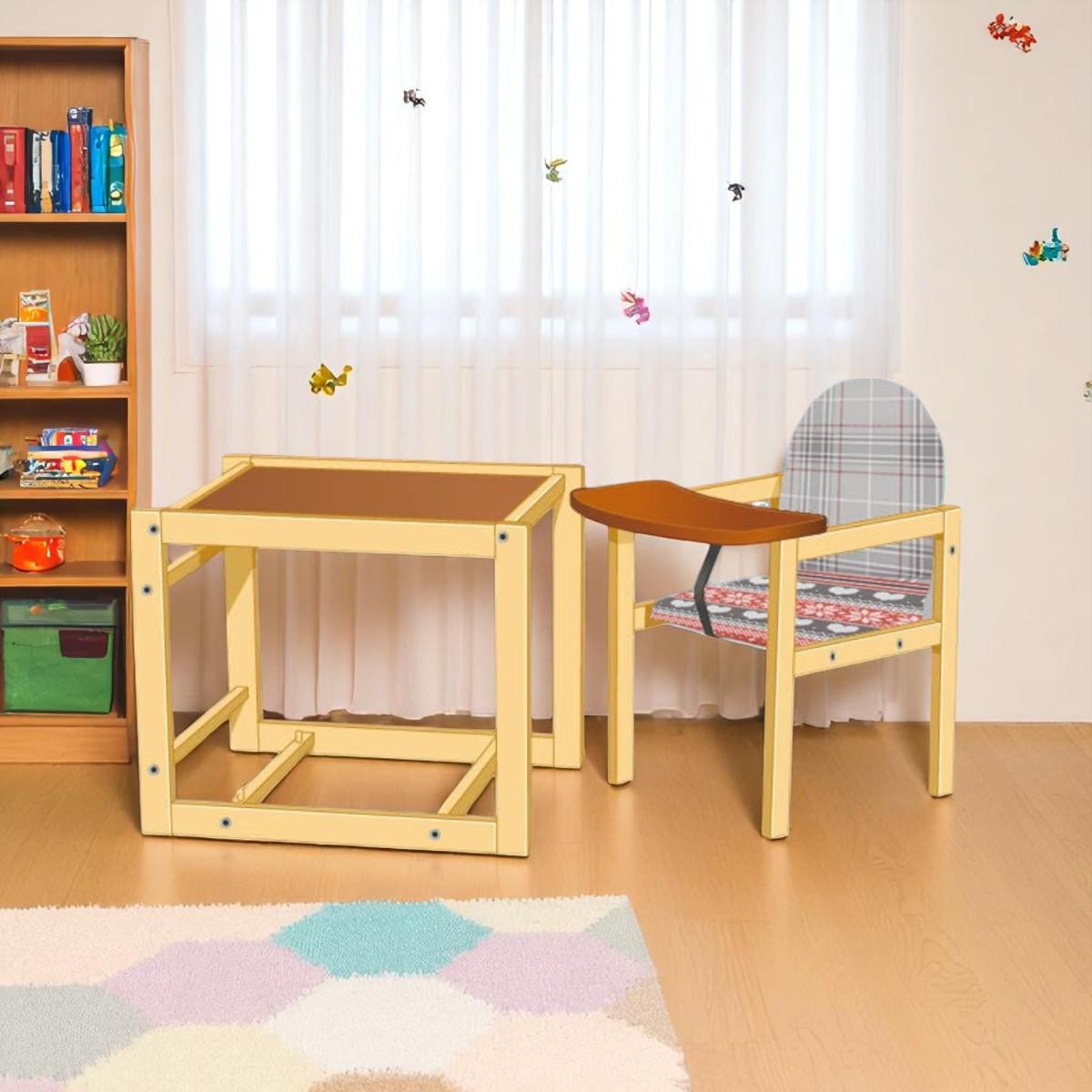 Стульчик для кормления Мася Абстракция Серо-красный (№1120) - фото 6 Стульчик для кормления Мася Абстракция Серо-красный (№1120) - фото 6