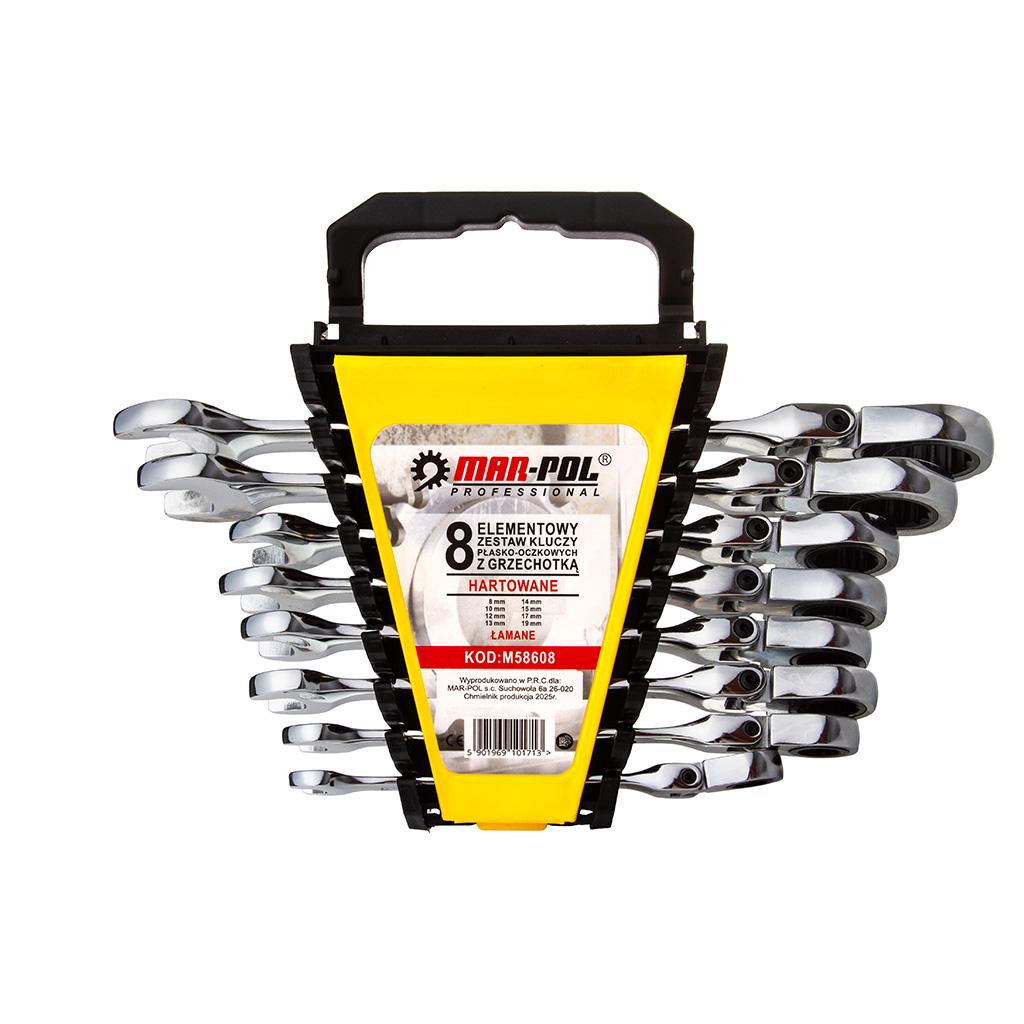 Набор гаечных ключей с трещоткой Mar-Pol M58608 8 шт.