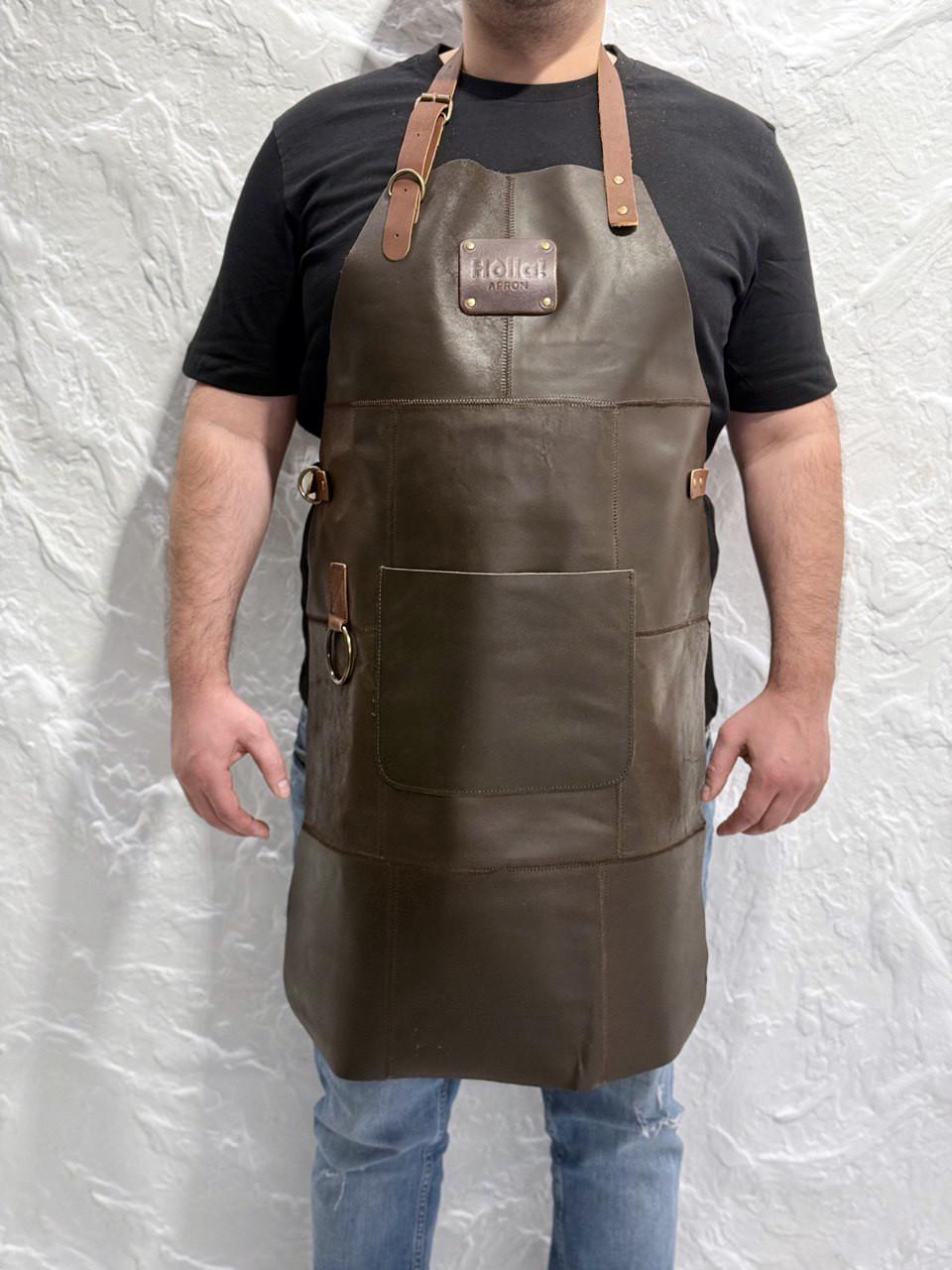 Фартух з натуральної шкіри HollaApron Brown (300002) - фото 3 Фартух з натуральної шкіри HollaApron Brown (300002) - фото 3