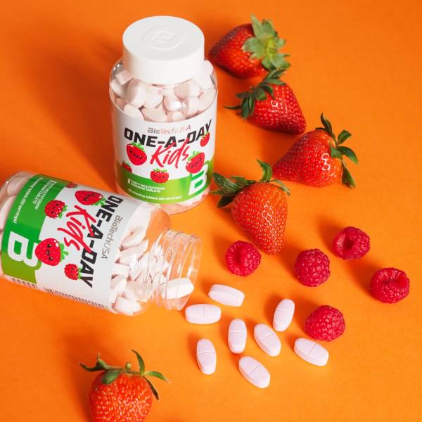 Комплекс мультивитаминов для детей Biotech One a Day Kids Strawberry-raspberry 90 таблеток - фото 2