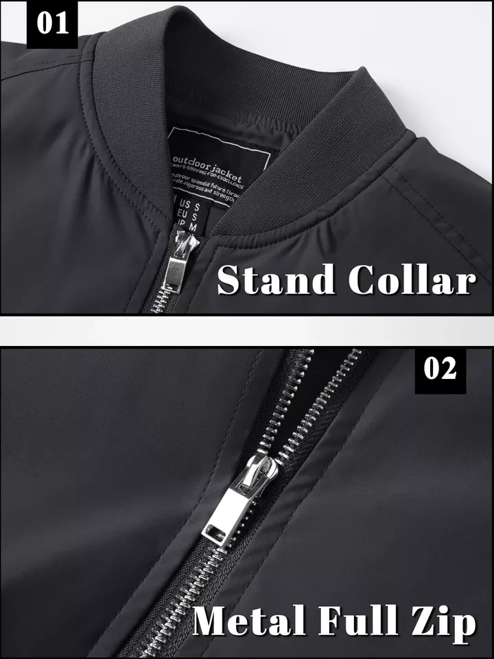 Куртка-бомбер мужская 2XL Черный (25763164) - фото 9 Куртка-бомбер мужская 2XL Черный (25763164) - фото 9