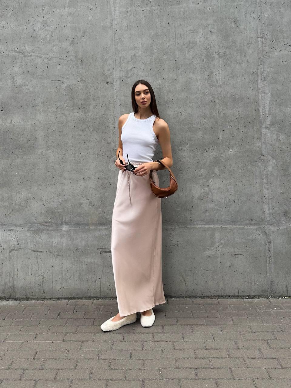 Юбка шелковая длинная ZF Inspire 1646 M-L Молочный (1646-БЖ-M-L) - фото 2 Юбка шелковая длинная ZF Inspire 1646 M-L Молочный (1646-БЖ-M-L) - фото 2