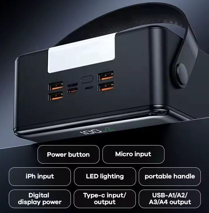 Повербанк Remax FP-1 100000 mAh 27W/22,5W Black - фото 3 Повербанк Remax FP-1 100000 mAh 27W/22,5W Black - фото 3