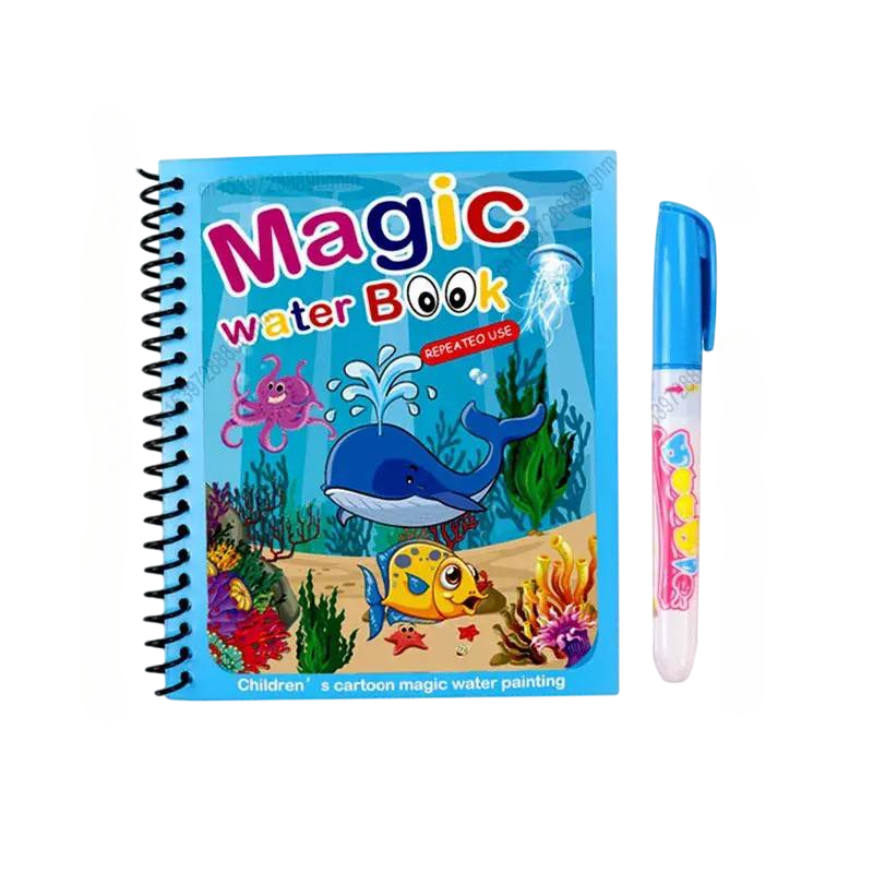 Розмальовка водна багаторазова з маркером 80850 Морські мешканці (1664951465)