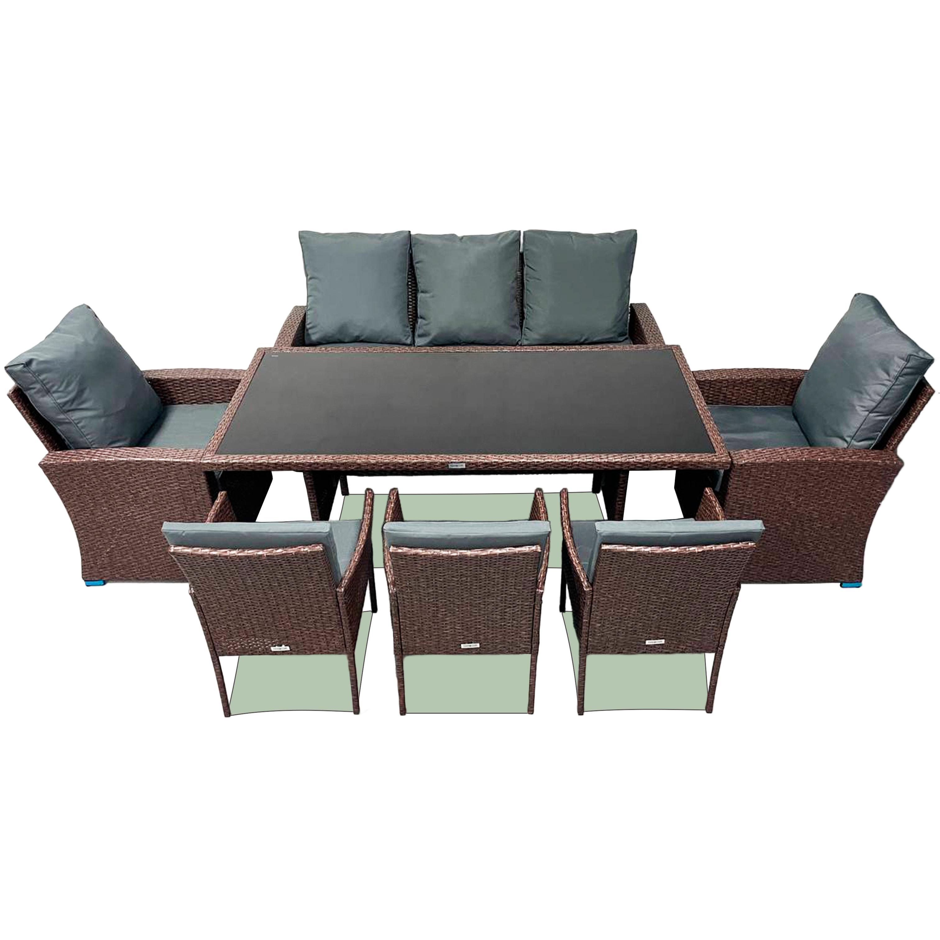 Набор садовой мебели из ротанга Lounge Loft Deluxe Темно-коричневый (317 Brown)