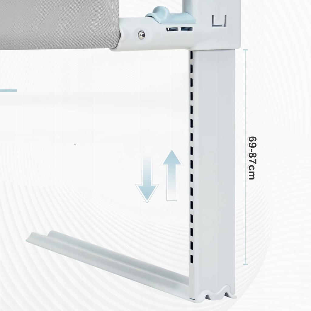 Бортик для ліжка захисний Woltu 180 см Сірий (KG003hgr02) - фото 3