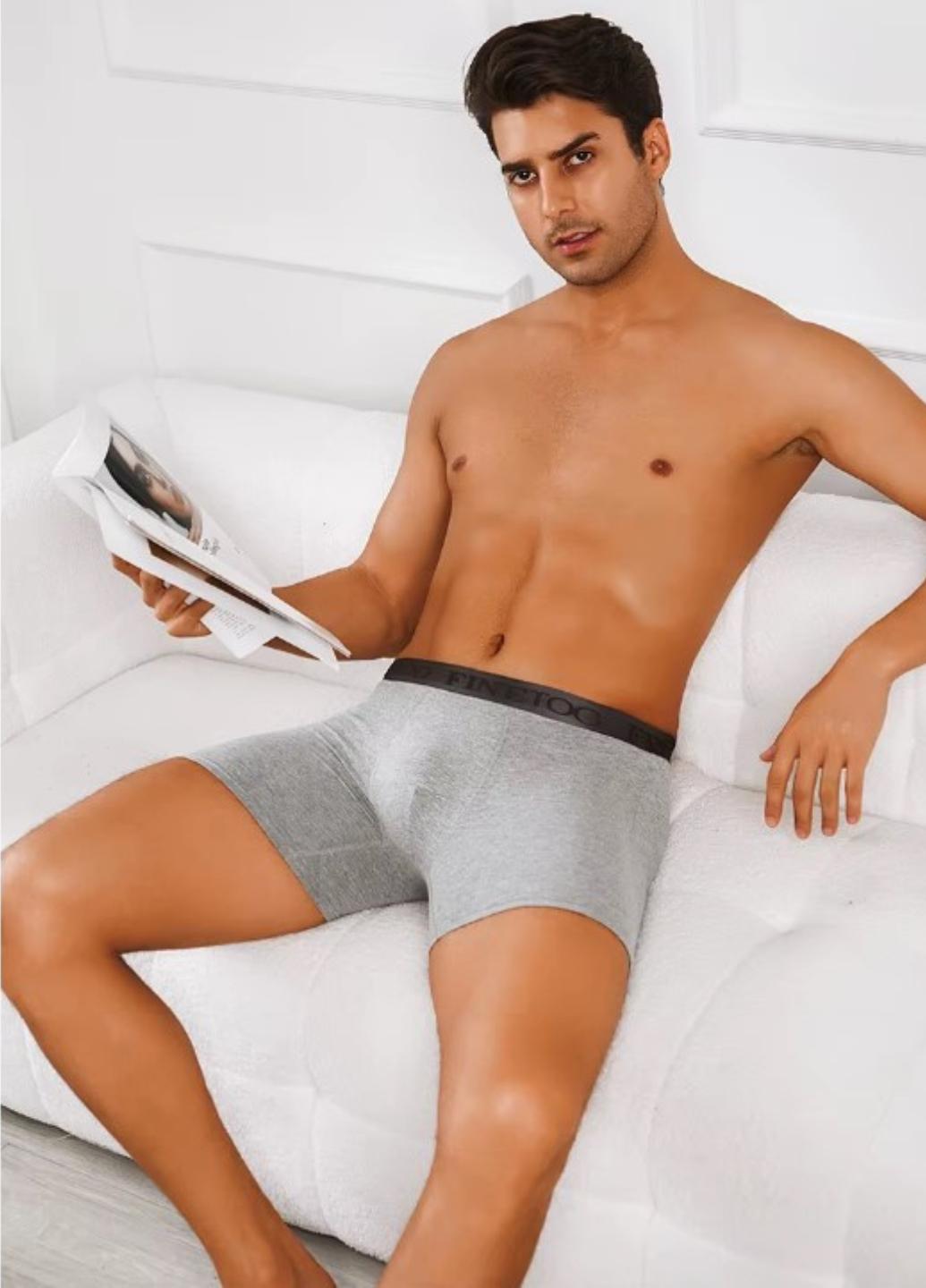 Трусы мужские хлопковые удлиненные Extra Comfort Plus Серый (1671-48-04) - фото 3