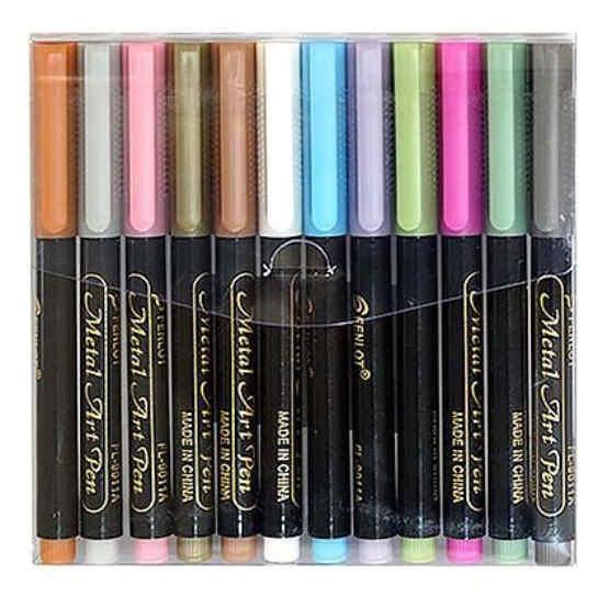 Набор маркеров металлик 12 цветов Набор маркеров металлик 12 цветов