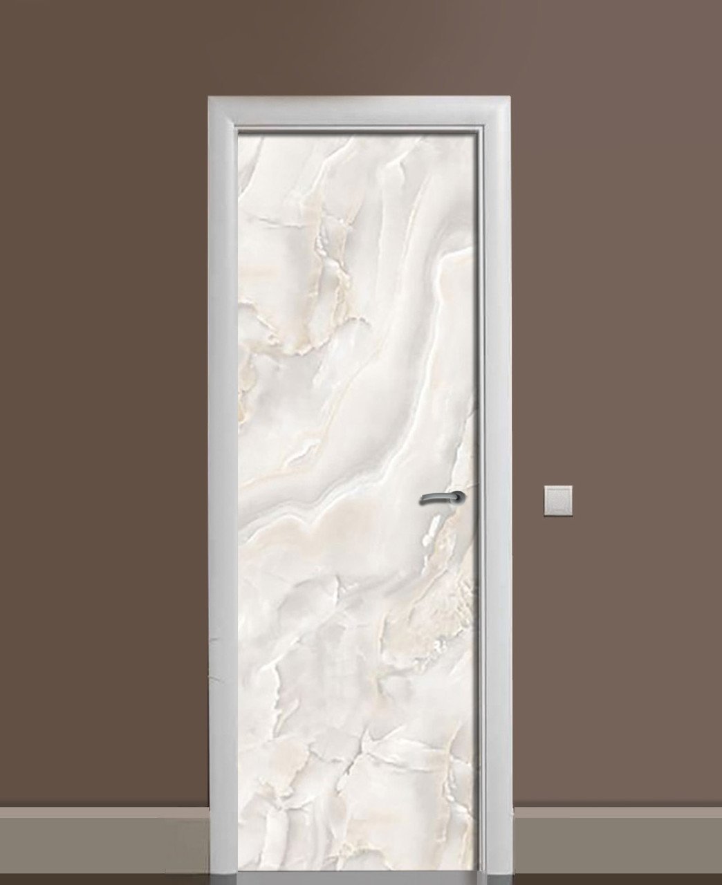 Наклейка 3D на двери Zatarga Мраморная соль виниловая 650х2000 мм