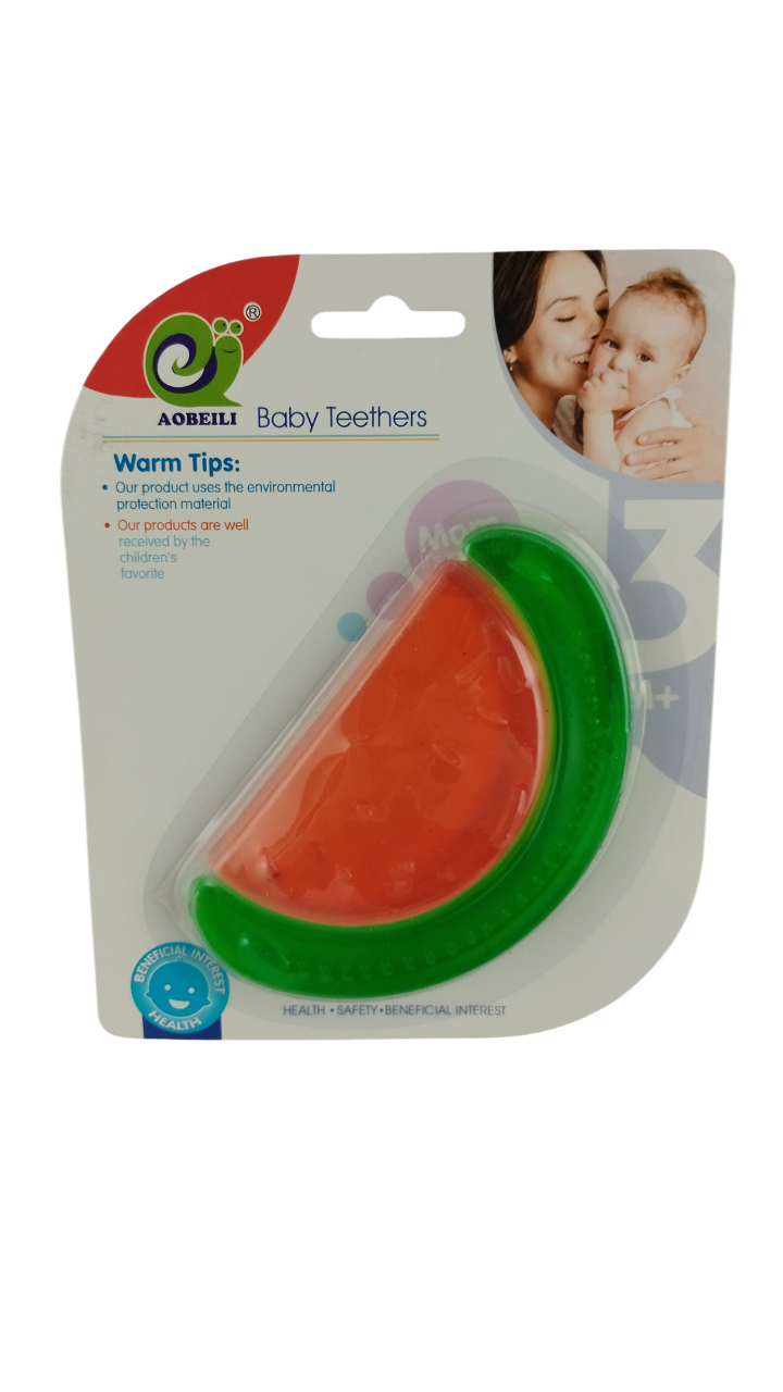Погремушка-прорезыватель силикон с жидким наполнителем Арбуз (000030)