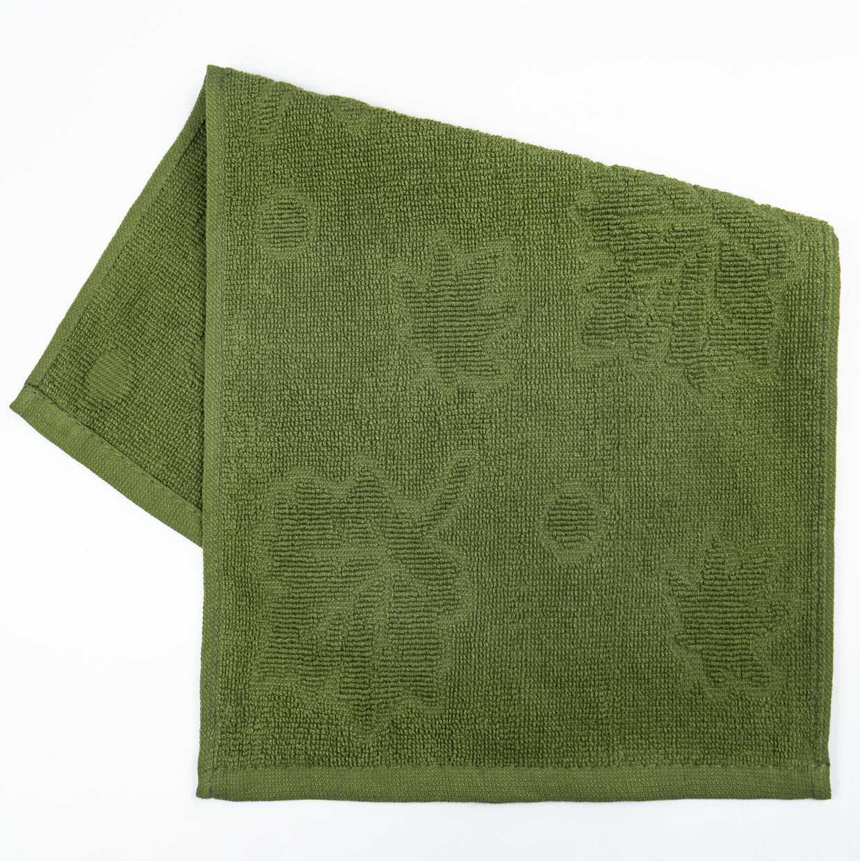 Кухонная салфетка GM Textile жаккардовая 25х45 см Зеленый (380-45-green) - фото 1