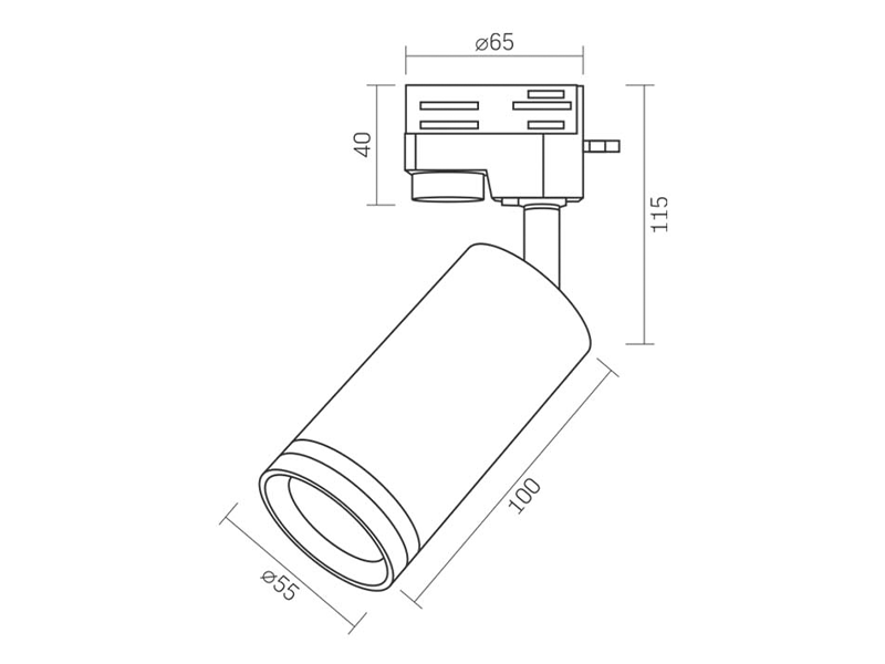 Светильник светодиодный трековый Videx VL-SPF05C-W под лампу GU10 Белый (8925) - фото 3 Светильник светодиодный трековый Videx VL-SPF05C-W под лампу GU10 Белый (8925) - фото 3