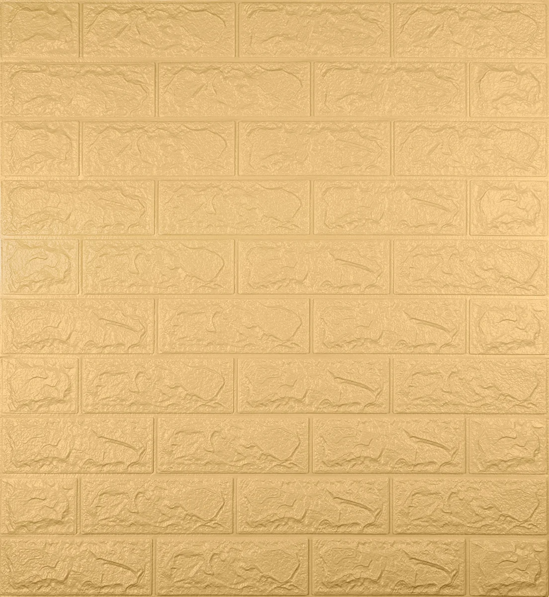 Самоклеюча 3D панель Sticker Wall декоративна під цеглу 700х770х5 мм Бежевий