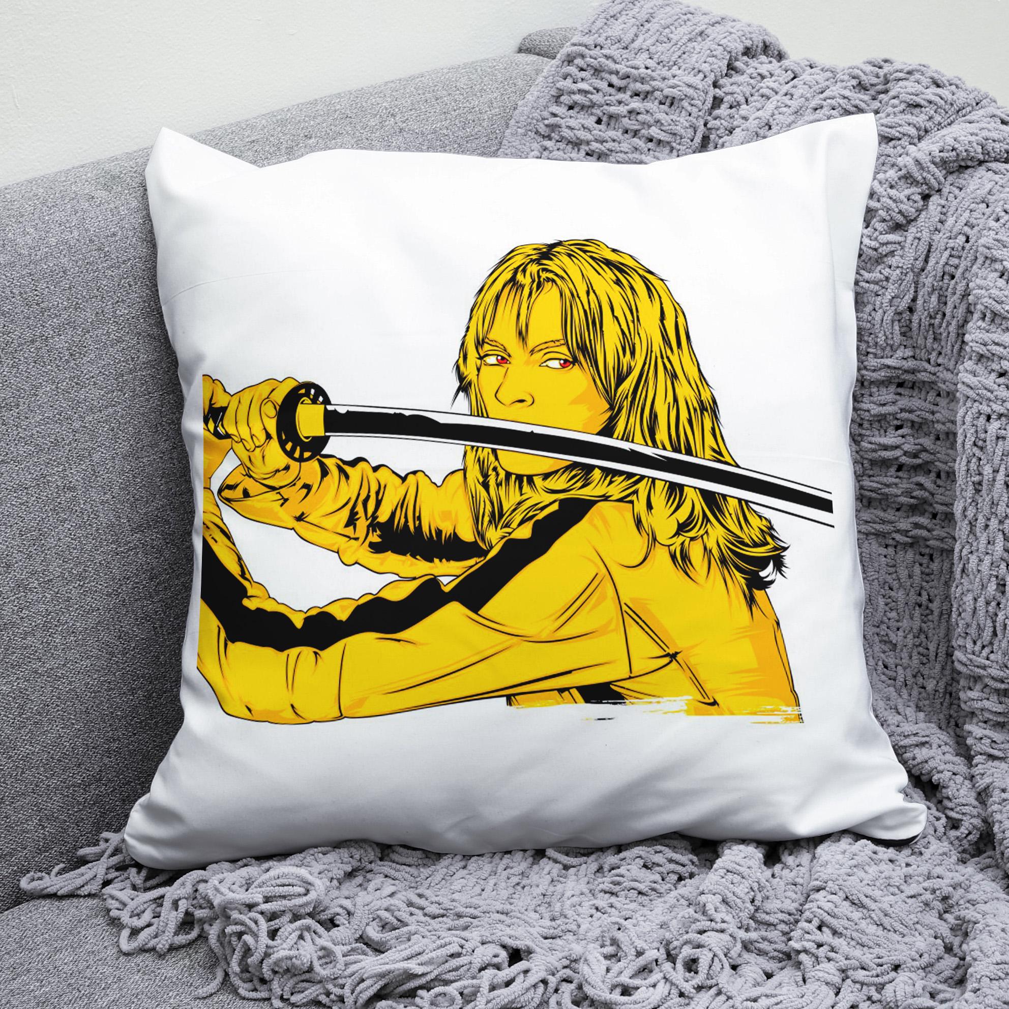 Плюшевая подушка квадрат с принтом Убить Билла