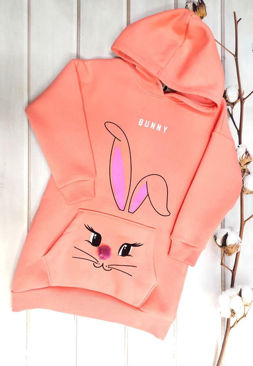 Туніка Tocka kids з зайкою для дівчинки 104 см Пудровий (0132180/104)