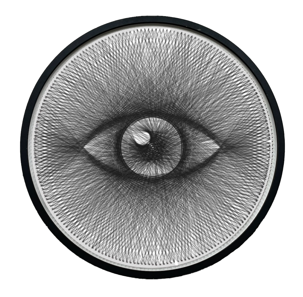 Картина нитками ArtLover String Art Глаз с рамкой 50 см (AL-k20007)