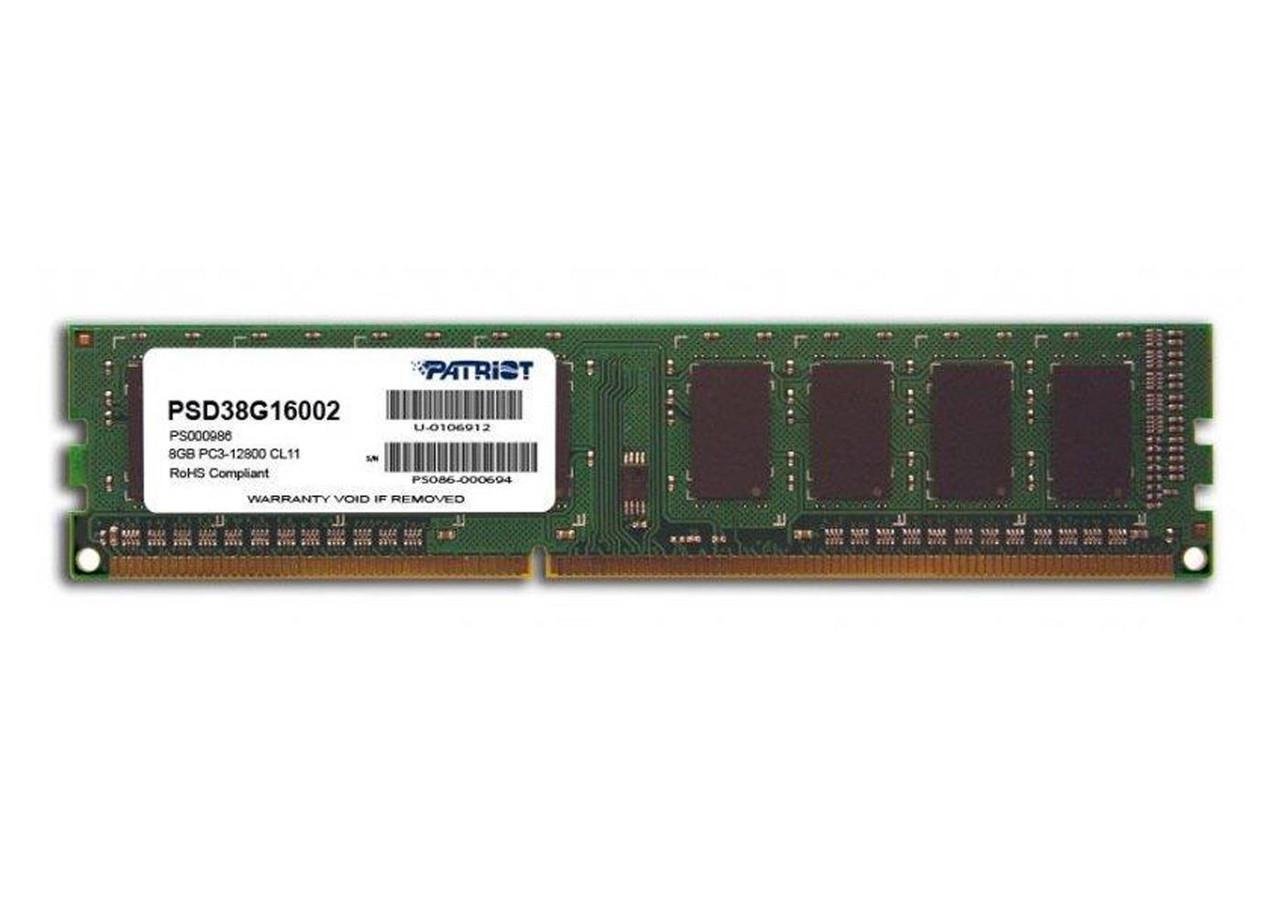 Оперативна пам'ять для ПК Patriot 8 GB DDR3 1600 MHz (PSD38G16002)