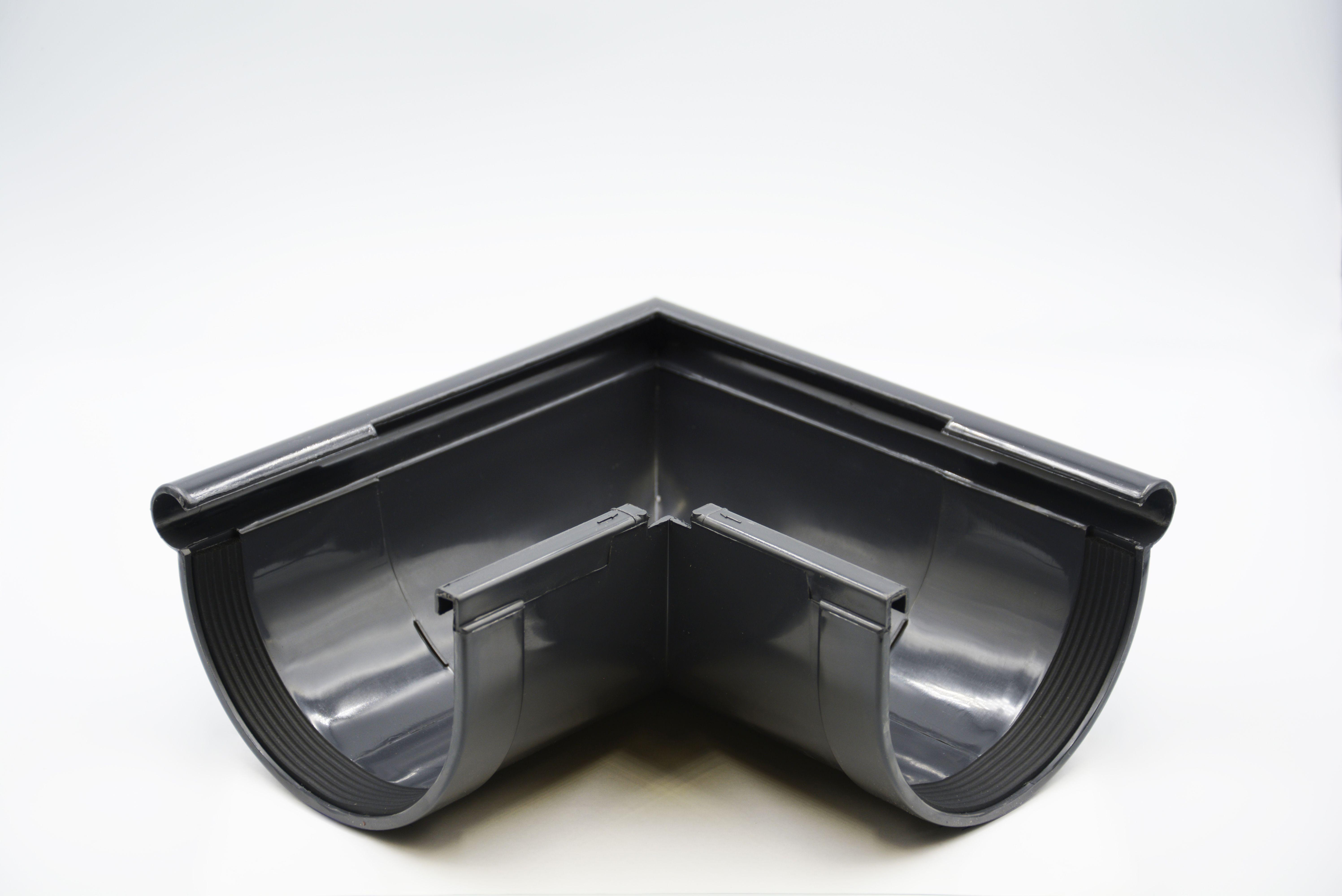 Кут ринви зовнішній RAINWAY 90° D 90 мм Графітовий RAL 7024 (10.090.09.007.RW) Кут ринви зовнішній RAINWAY 90° D 90 мм Графітовий RAL 7024 (10.090.09.007.RW)