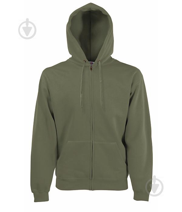 Толстовка Fruit of the Loom Premium hooded sweat jacket S Оливковый (062034059S)