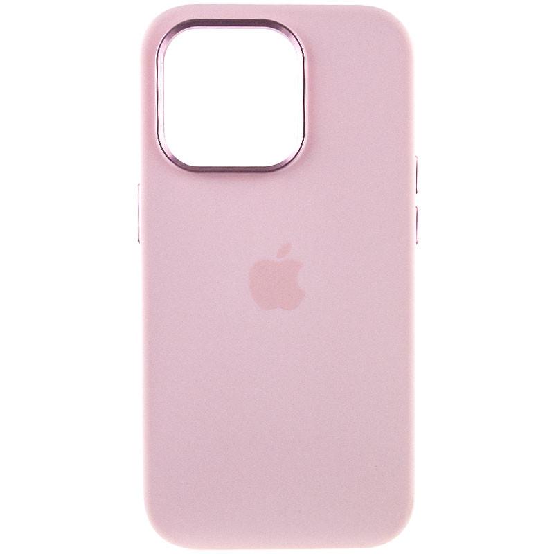 Протиударний чохол Silicone Case Metal Buttons (AA) для Apple iPhone 13 Pro Max (6.7") Рожевий / Chalk Pink - фото 2