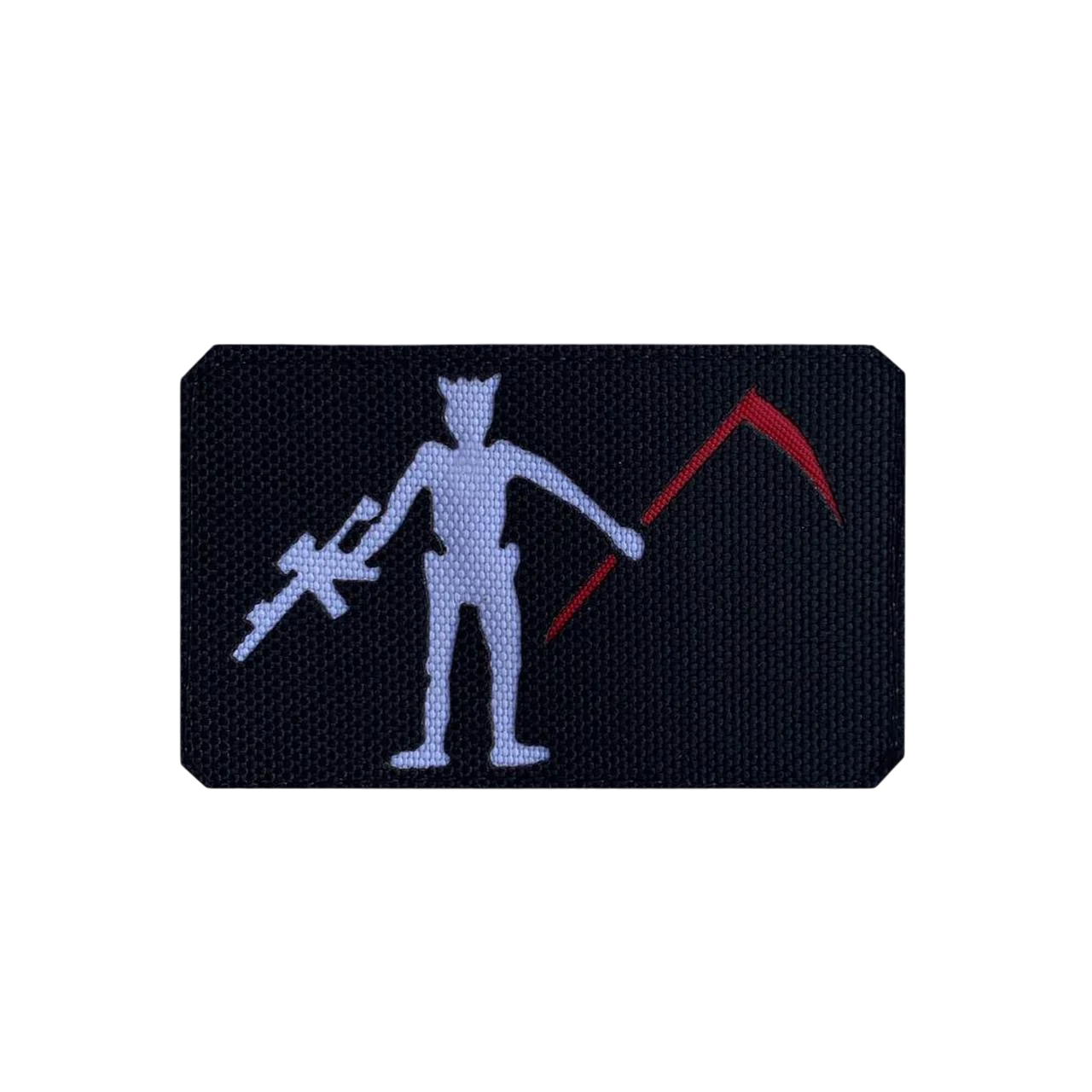 Шеврон на липучке Laser Cut ROP340 Черная Борода Штурмовик 50х80 мм Черный/Белый (1180)