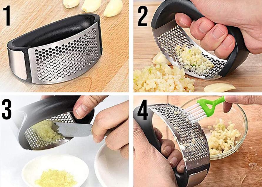 Пресс чесночный Garlic Press из нержавеющей стали (1652910863) - фото 4