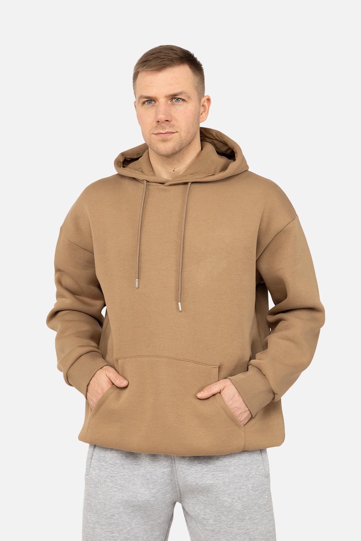 Худи мужское ЦБ-00262208 р. 54 Бежевый (SKT001026167)