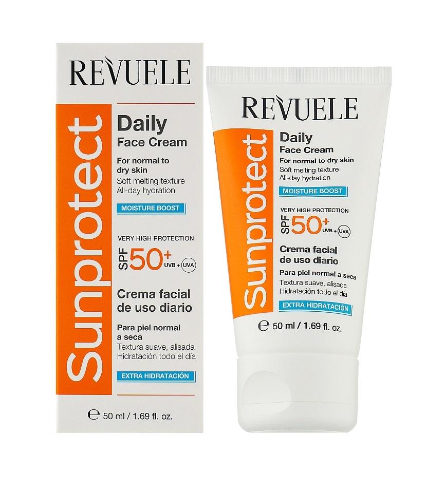 Крем для обличчя та тіла Revuele зволожуючий сонцезахисний SPF50+ 50 мл (5060565106574) - фото 2