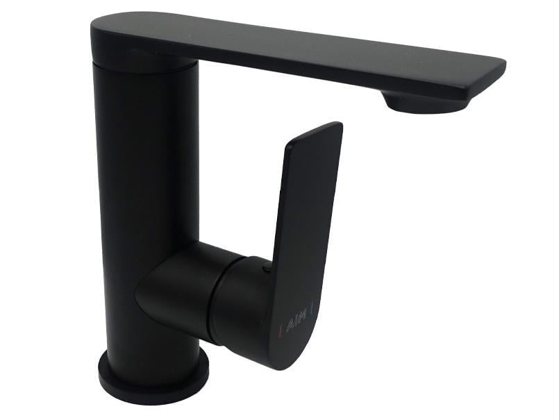 Смеситель для умывальника AiM DG01114 с боковой ручкой латунь Черный матовый (RS-DG01114 matte Black)